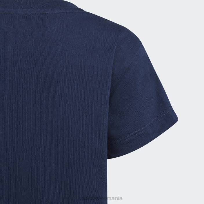 Adidas tricou cu trefoil bleumarin copii bleumarin/alb 2JBN3437