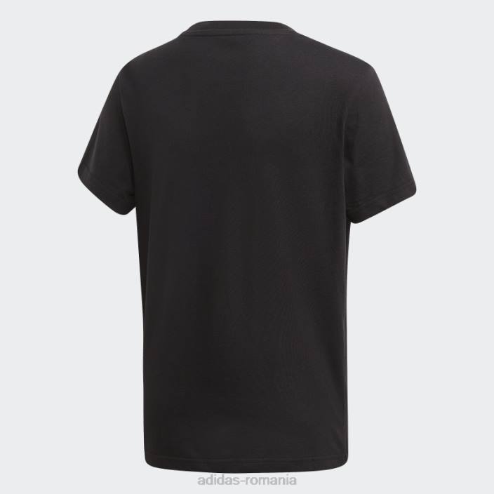 Adidas tricou cu trefoil negru copii alb negru 2JBN18448