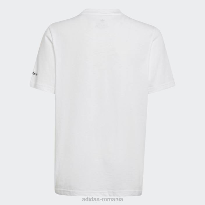 Adidas tricou de plajă cu grafic alb copii alb 2JBN18929