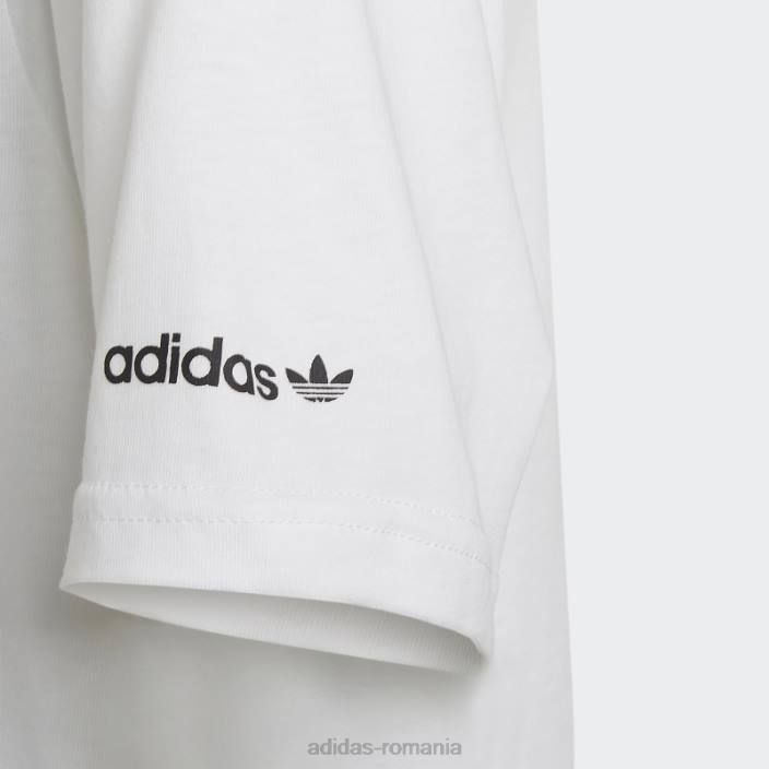 Adidas tricou de plajă cu grafic alb copii alb 2JBN18929