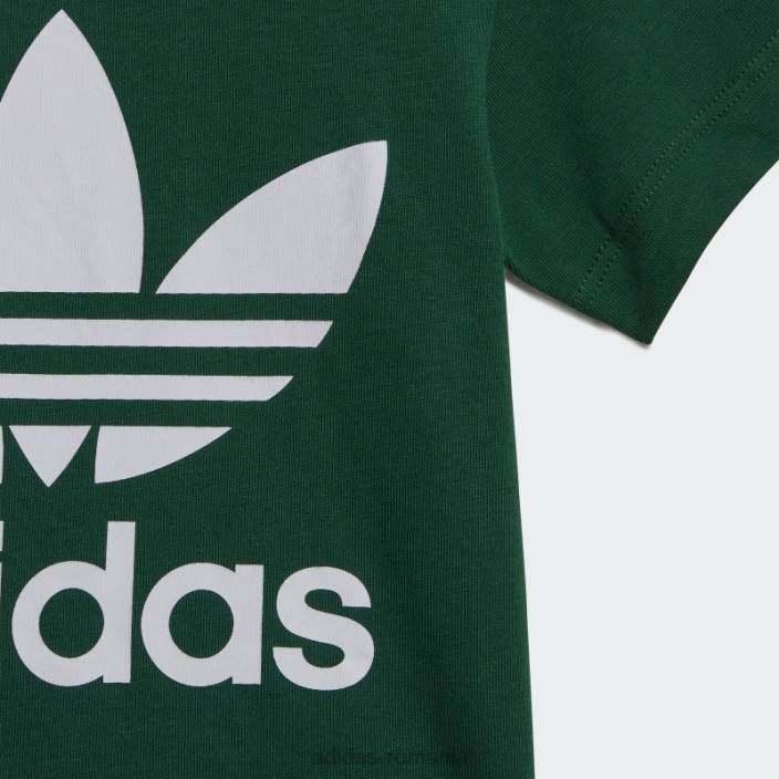 Adidas tricou elegant trefoil verde închis copii verde inchis 2JBN11743