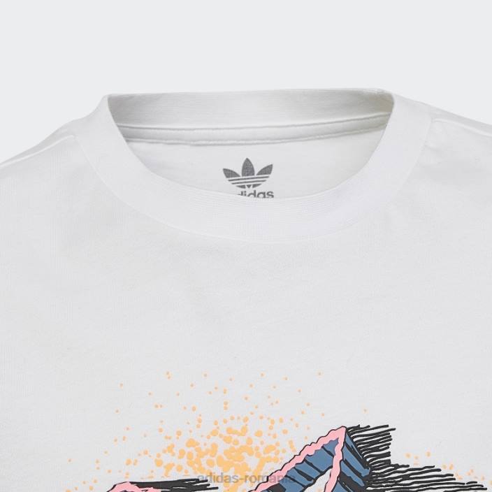 Adidas tricou grafic alb fierbinte adidas copii alb 2JBN18855