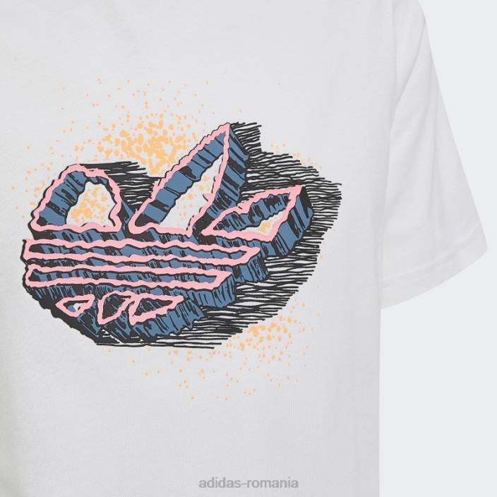 Adidas tricou grafic alb fierbinte adidas copii alb 2JBN18855