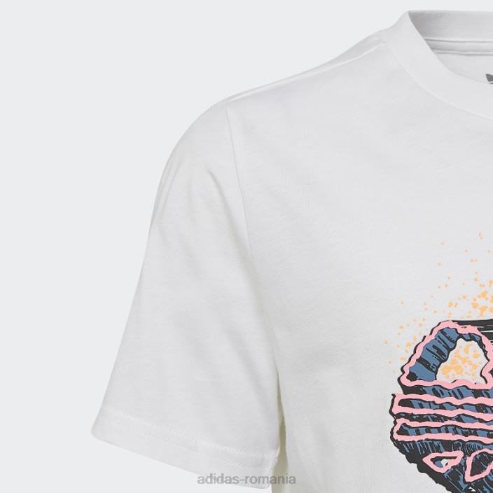 Adidas tricou grafic alb fierbinte adidas copii alb 2JBN18855
