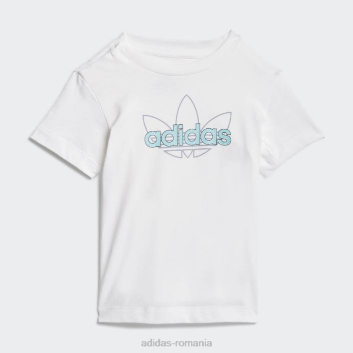 Adidas tricou grafic colecția sprt alb fierbinte copii alb 2JBN18903