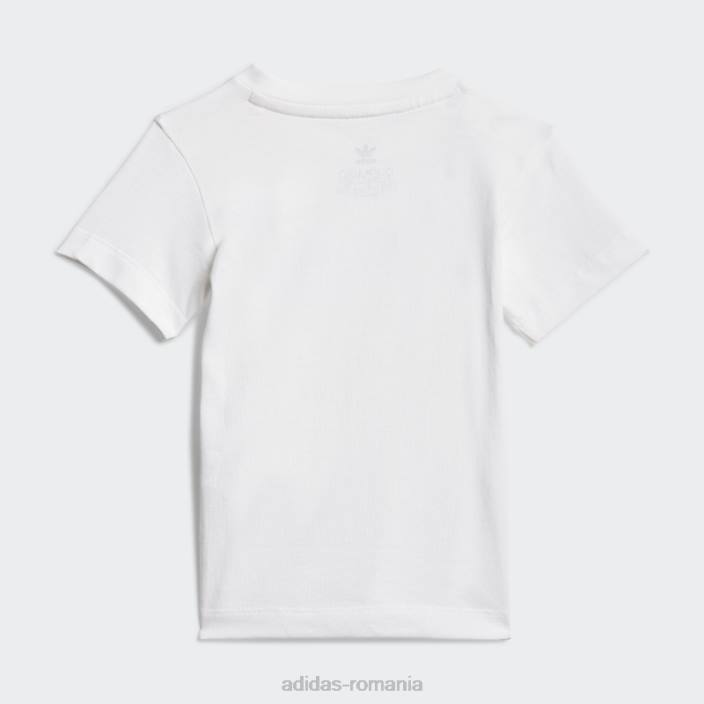 Adidas tricou grafic colecția sprt alb fierbinte copii alb 2JBN18903
