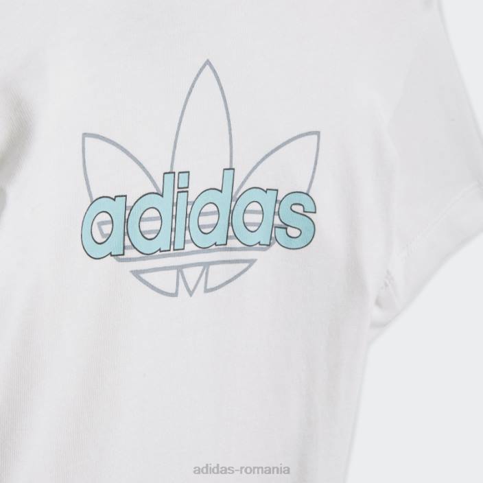 Adidas tricou grafic colecția sprt alb fierbinte copii alb 2JBN18903