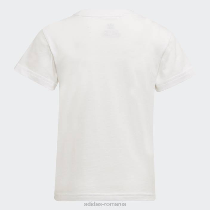 Adidas tricou negru adicolor trefoil copii alb negru 2JBN3337
