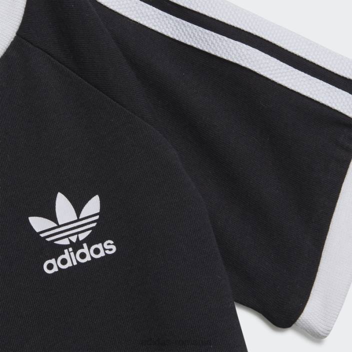Adidas tricou negru cu 3 dungi adidas copii alb negru 2JBN18645