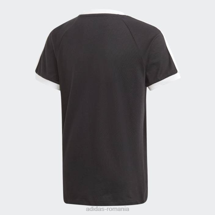 Adidas tricou negru cu 3 dungi copii alb negru 2JBN12004