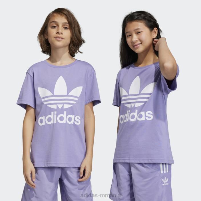 Adidas tricou trefoil liliac copii liliac 2JBN18445