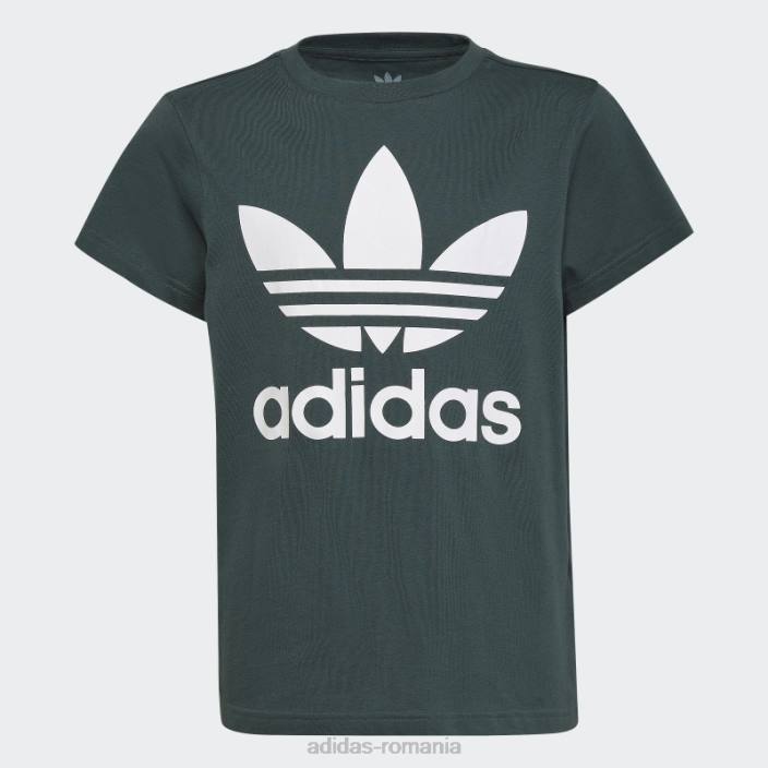 Adidas tricou trefoil verde mineral copii verde mineral 2JBN11986