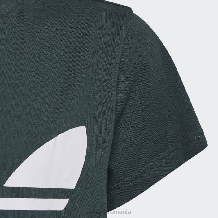 Adidas tricou trefoil verde mineral copii verde mineral 2JBN11986