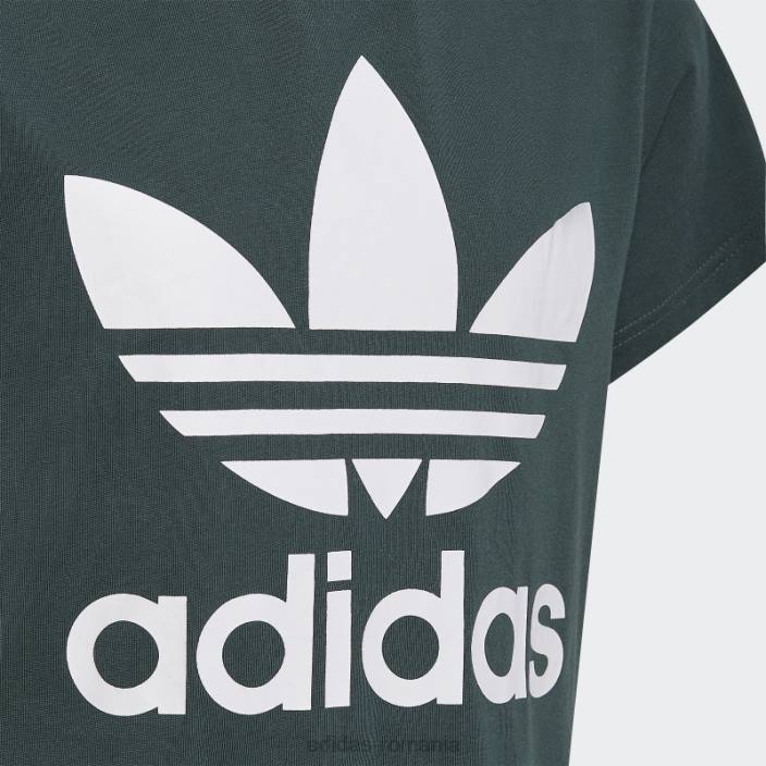 Adidas tricou trefoil verde mineral copii verde mineral 2JBN11986