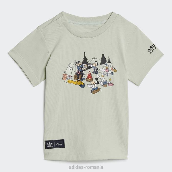 Adidas tricou verde disney mickey și prieteni copii verde 2JBN18839