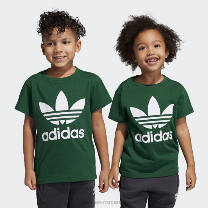 Adidas tricou verde închis adicolor trefoil adidas copii verde inchis 2JBN11937