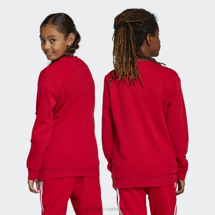 Adidas trifoil crew hanorac stacojiu adidas copii stacojiu 2JBN11712