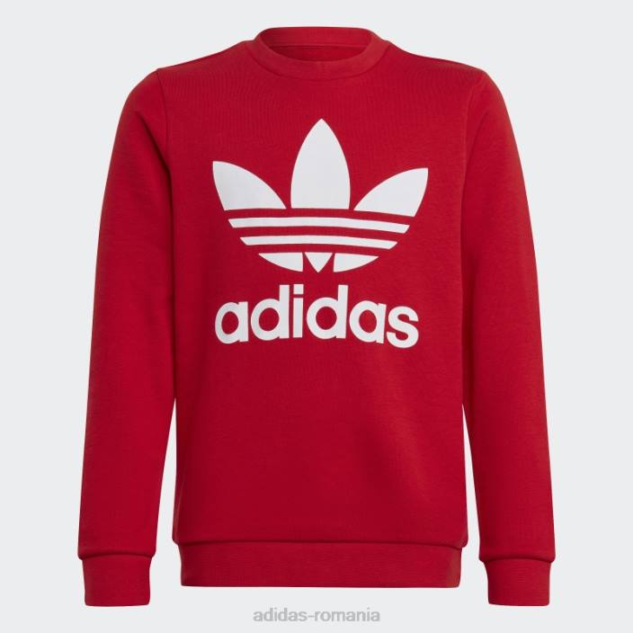 Adidas trifoil crew hanorac stacojiu adidas copii stacojiu 2JBN11712