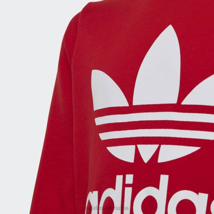Adidas trifoil crew hanorac stacojiu adidas copii stacojiu 2JBN11712