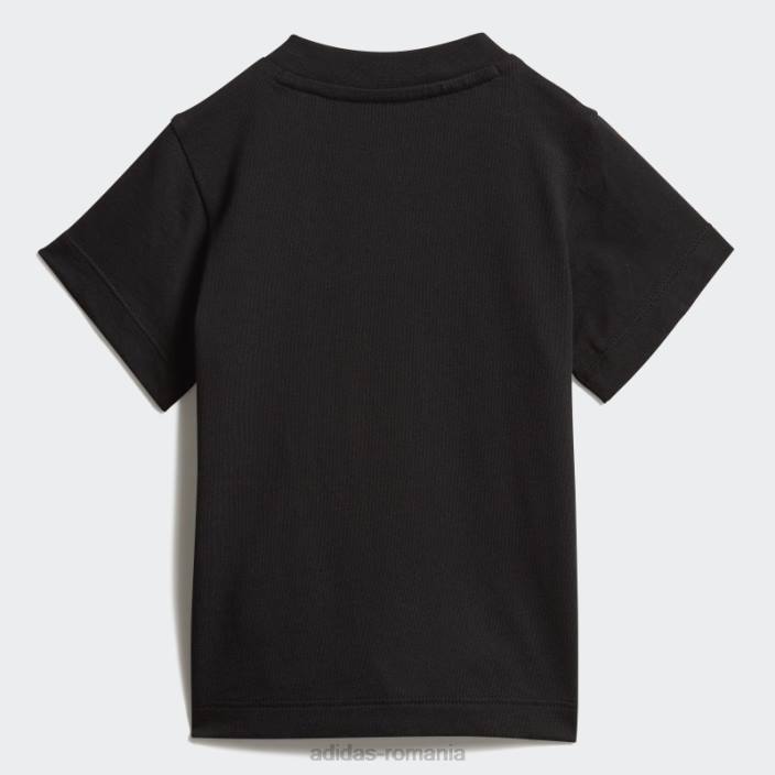 Adidas trifoil tee alb fierbinte copii alb negru 2JBN3323
