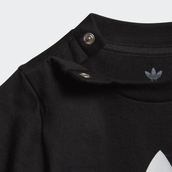 Adidas trifoil tee alb fierbinte copii alb negru 2JBN3323