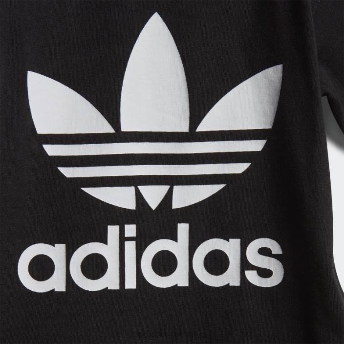 Adidas trifoil tee alb fierbinte copii alb negru 2JBN3323