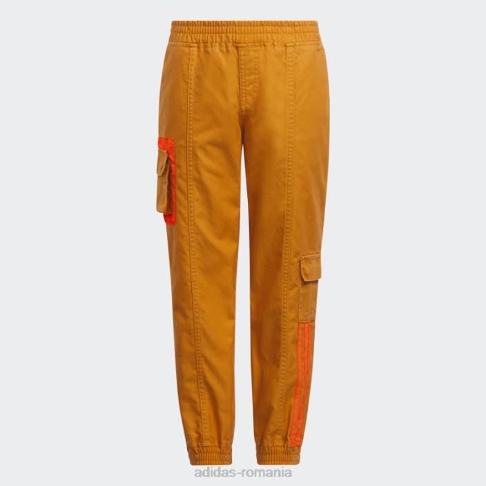 Adidas pantaloni de jogging din pânză portocaliu focus copii focus portocaliu 2JBN18616