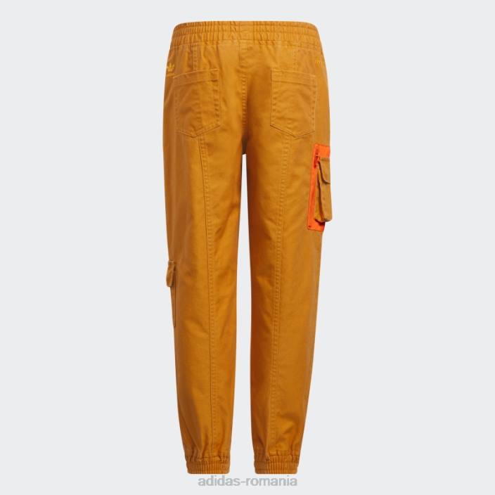 Adidas pantaloni de jogging din pânză portocaliu focus copii focus portocaliu 2JBN18616