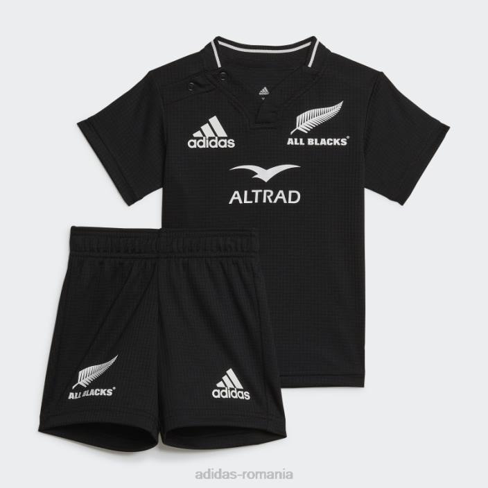 Adidas all blacks rugby replica home kit bebelus negru copii alb negru 2JBN18716