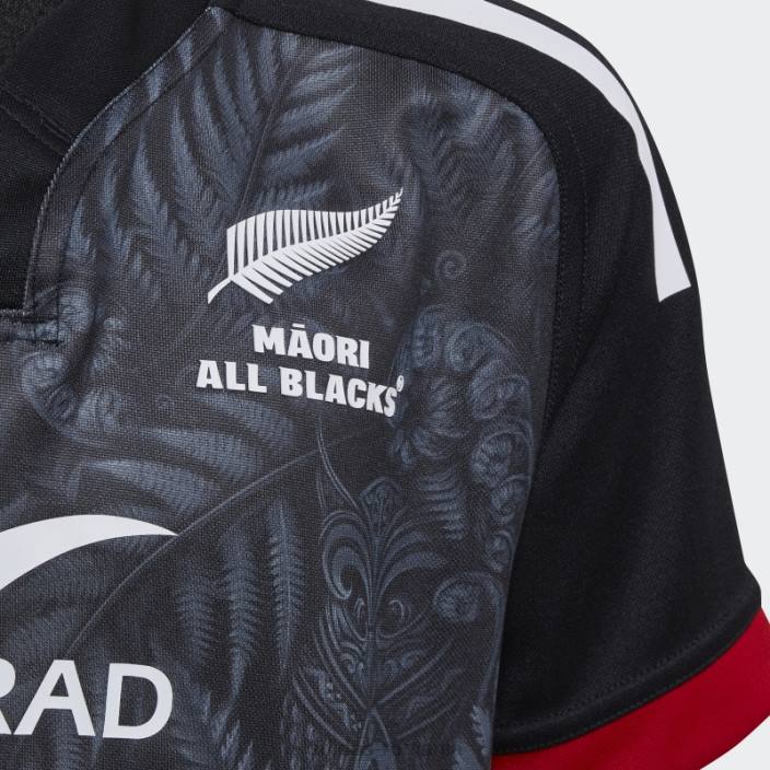 Adidas maori all blacks rugby replica home tricou negru copii negru/alb/stacojiu 2JBN18722