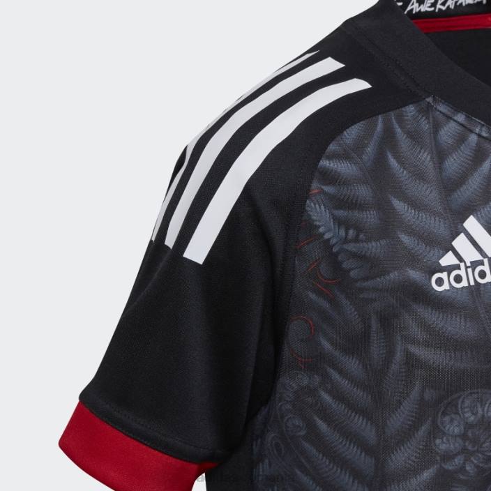 Adidas maori all blacks rugby replica home tricou negru copii negru/alb/stacojiu 2JBN18722