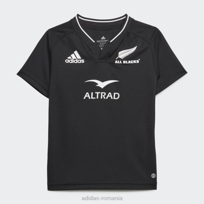 Adidas mini kit pentru rugby negru all blacks replica acasă copii alb negru 2JBN18611