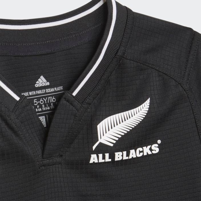 Adidas mini kit pentru rugby negru all blacks replica acasă copii alb negru 2JBN18611