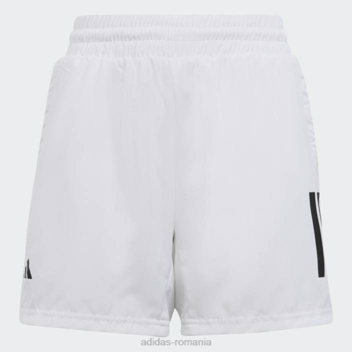 Adidas alb club tenis 3 dungi pantaloni scurți moda copii alb 2JBN18683