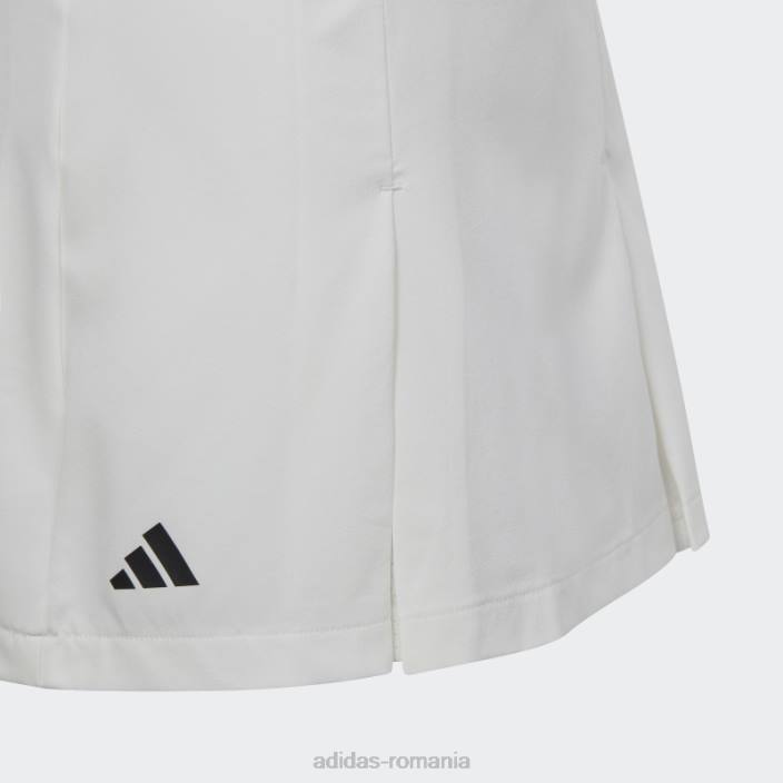 Adidas fustă albă cu pliuri de tenis club copii alb 2JBN3455