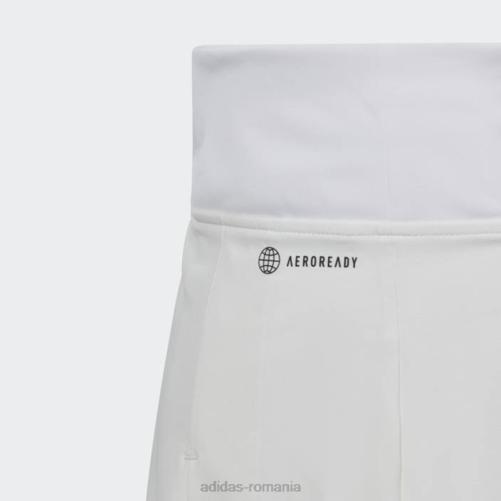 Adidas fustă albă cu pliuri de tenis club copii alb 2JBN3455