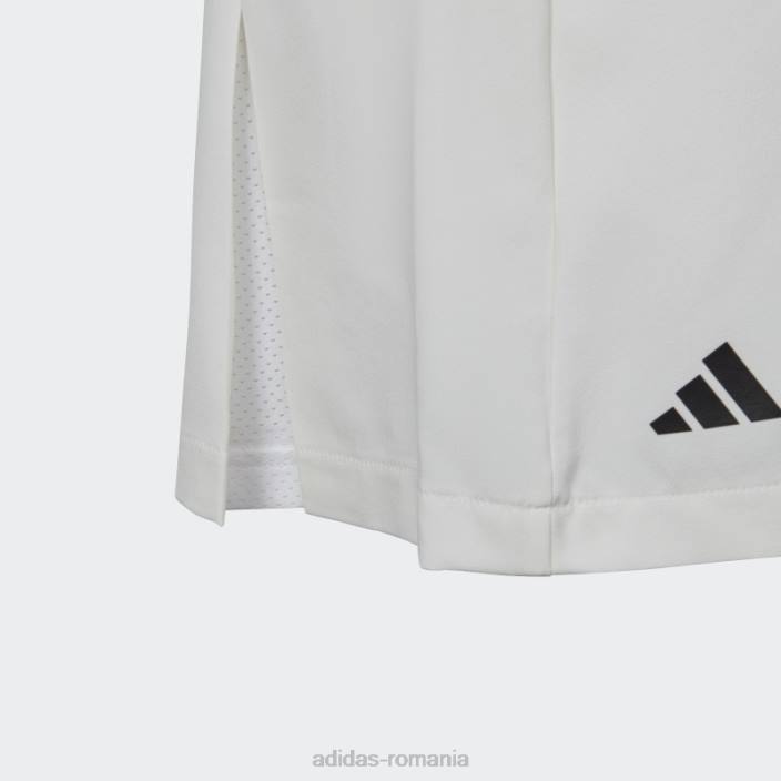 Adidas fustă albă cu pliuri de tenis club copii alb 2JBN3455