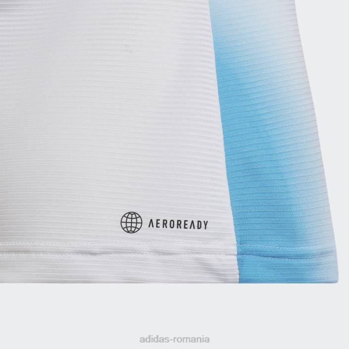 Adidas maiou alb de meci de tenis din Melbourne copii papură albă/roșie/cerului 2JBN19277