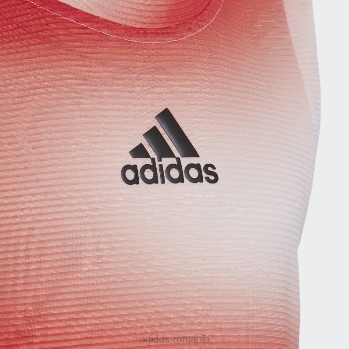 Adidas maiou alb de meci de tenis din Melbourne copii papură albă/roșie/cerului 2JBN19277