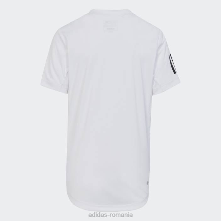 Adidas tricou de tenis club fierbinte cu 3 dungi alb copii alb 2JBN11881