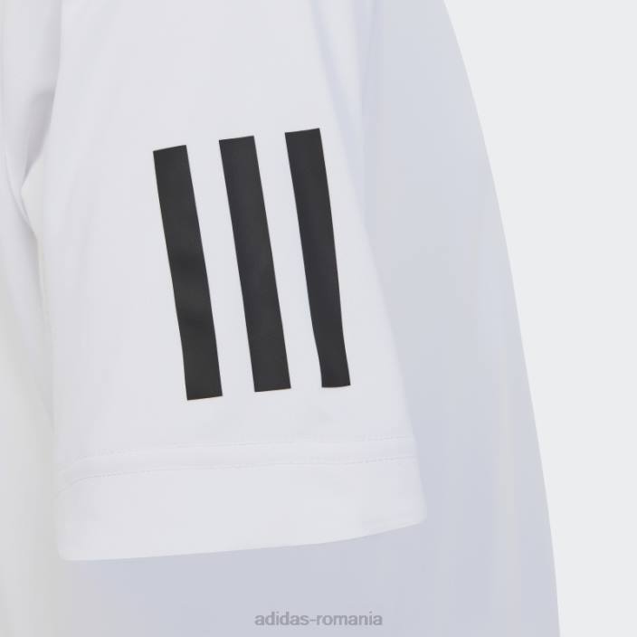 Adidas tricou de tenis club fierbinte cu 3 dungi alb copii alb 2JBN11881