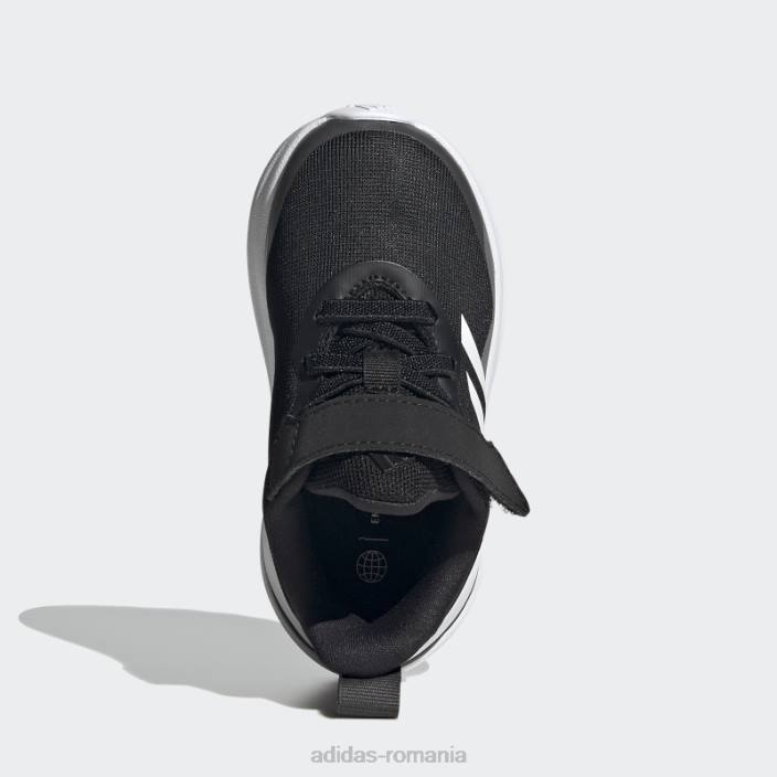 Adidas fortarun pantofi de alergat cu curea elastica din dantela neagra adidas copii negru/alb/gri 2JBN11076