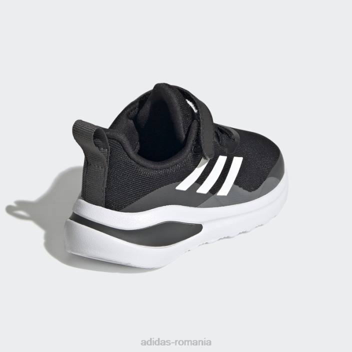 Adidas fortarun pantofi de alergat cu curea elastica din dantela neagra adidas copii negru/alb/gri 2JBN11076