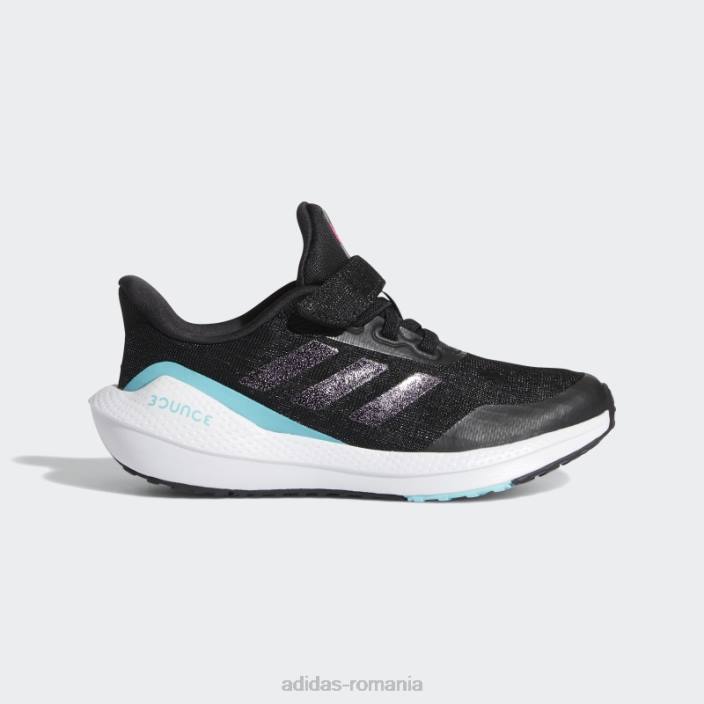 Adidas pantofi de alergare eq21 negri adidas copii negru/roz șoc/aqua 2JBN3606