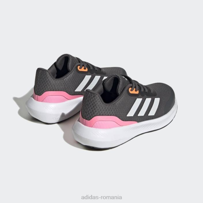 Adidas pantofi sport grey falcon 3 din dantela copii gri/alb/roz fascicul 2JBN24880