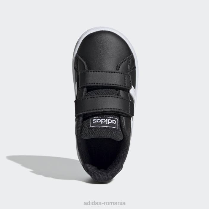 Adidas Grand Court pantofi alb moda copii alb negru 2JBN3818