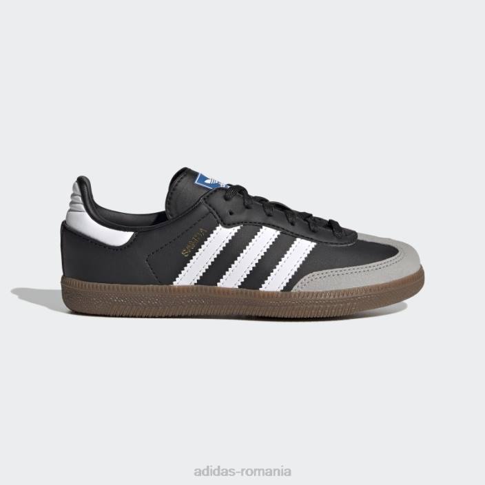 Adidas pantofi vegani samba albi copii alb/negru/gumă 2JBN24410
