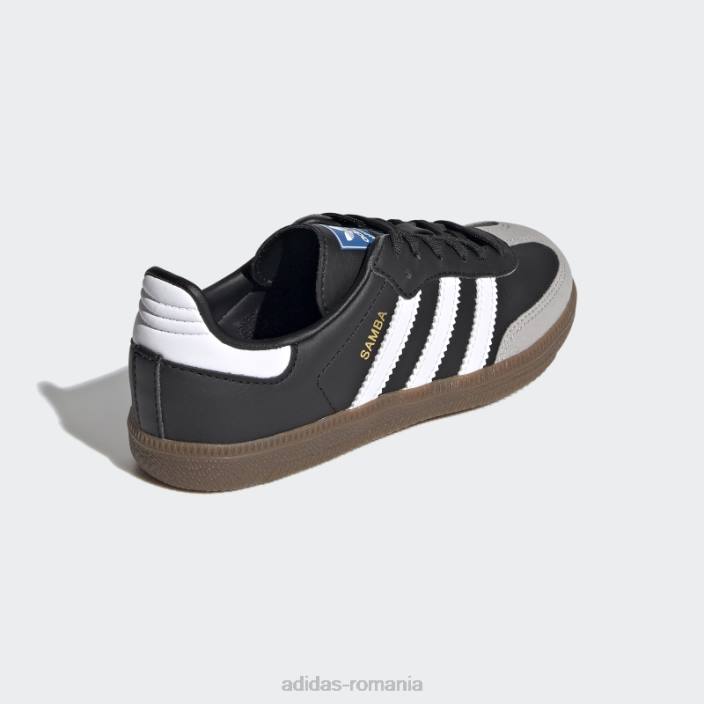 Adidas pantofi vegani samba albi copii alb/negru/gumă 2JBN24410