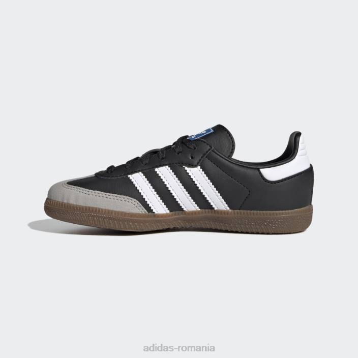Adidas pantofi vegani samba albi copii alb/negru/gumă 2JBN24410