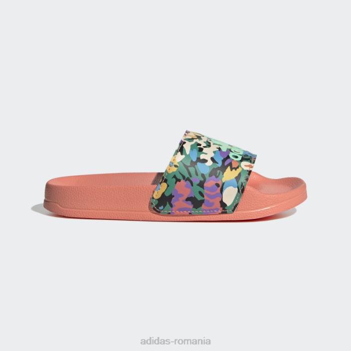 Adidas sandale de dus adilette coral adidas copii coral/mentă 2JBN24414